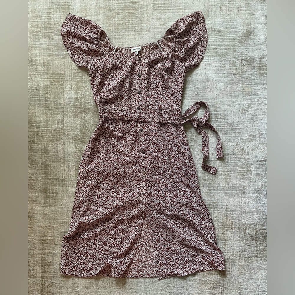 Floral Cap Sleeve Midi Dress